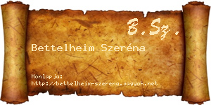 Bettelheim Szeréna névjegykártya